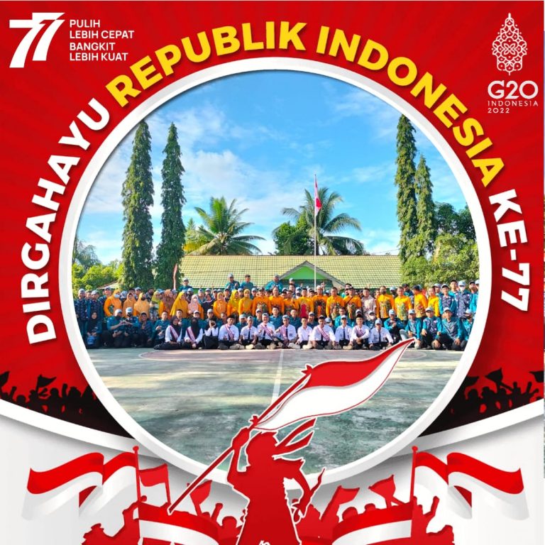 Upacara Kenaikan Bendera Dalam Rangka Memperingati HUT RI Ke 77 Tahun Kemerdekaan Republik Indonesia yang diselenggarakan di Sekolah SMK Bhakti Bangsa Banjarbaru